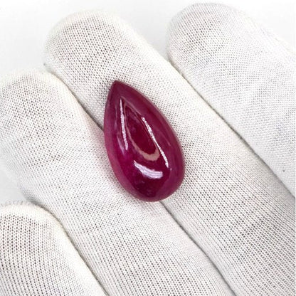 Natural Bangkok Ruby Cabochon Pears | 27.61cts