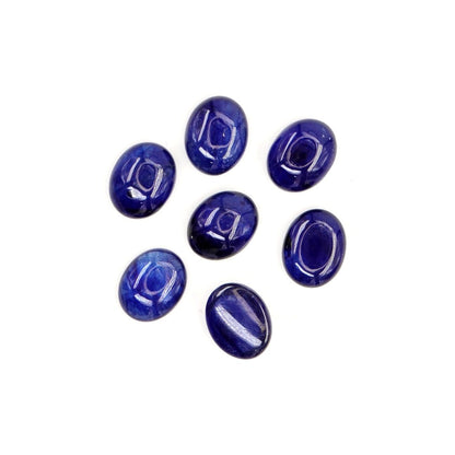 Natural Bangkok Blue Sapphire Calibrated Cabochon Ovals | 9x11mm & 10x12mm