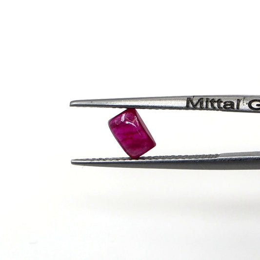 Natural Bangkok Ruby Calibrated Cabochon Long Cushions | 3x5mm & 4x6mm