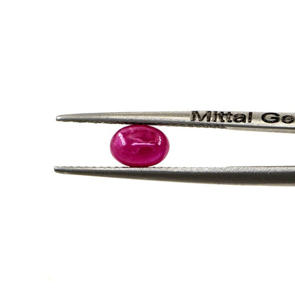 Natural Bangkok Ruby Calibrated Cabochon Ovals | 5x7mm & 6x8mm