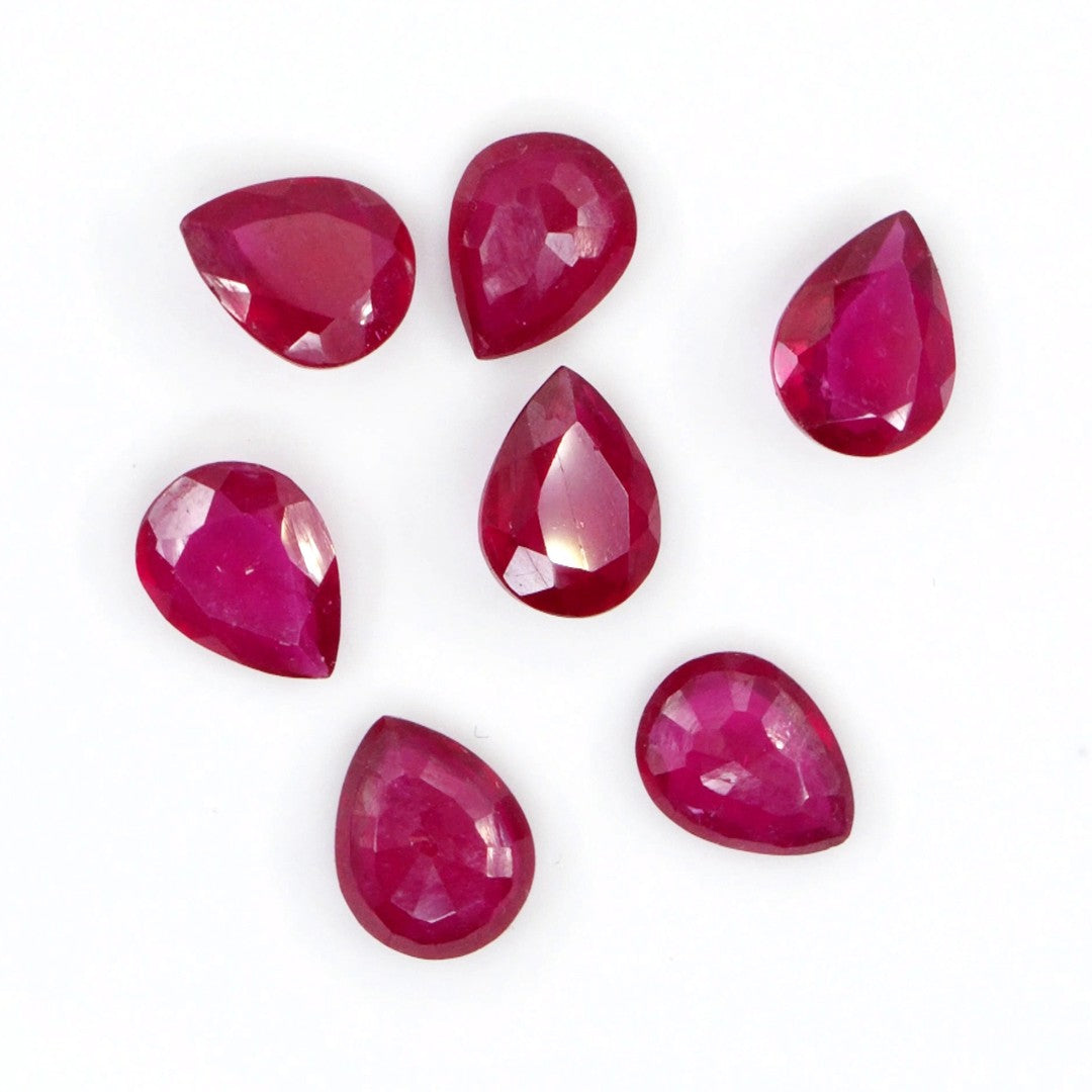 Natural Bangkok Ruby Calibrated Pears | 7x9mm & 8x10mm