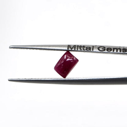 Natural Bangkok Ruby Calibrated Cabochon Long Cushions | 3x5mm & 4x6mm