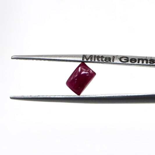 Natural Bangkok Ruby Calibrated Cabochon Long Cushions | 3x5mm & 4x6mm