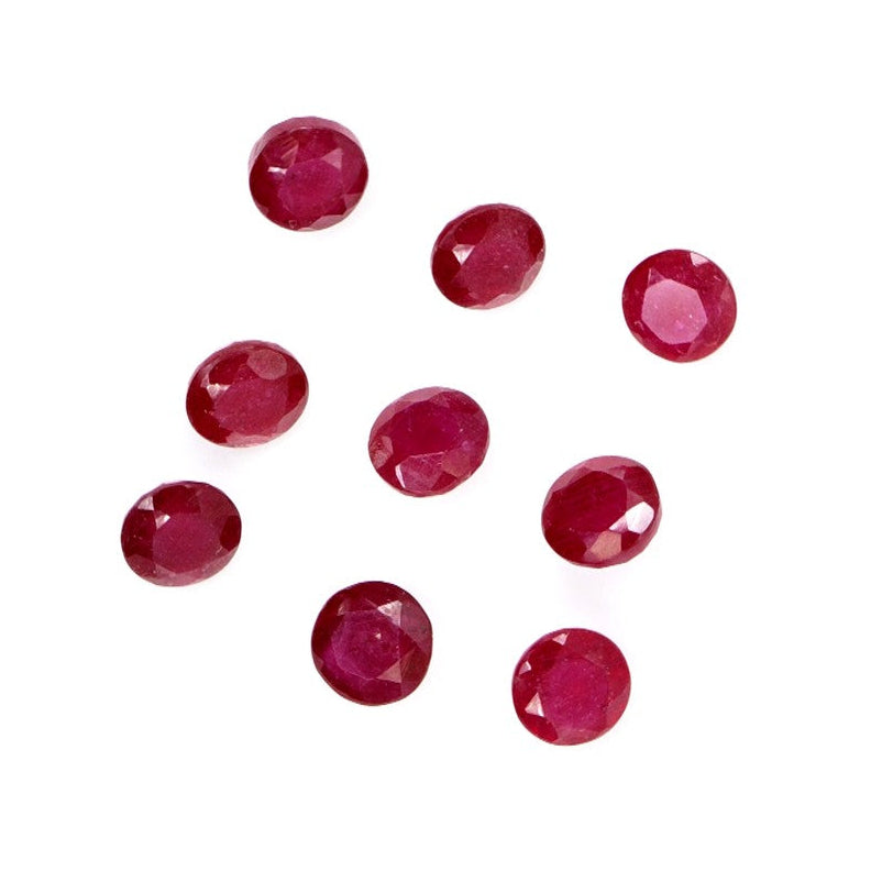 Natural Bangkok Ruby Calibrated Rounds | 4mm & 5mm