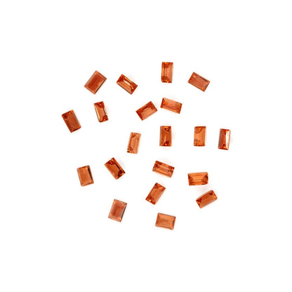 Natural Untreated Orange Sapphire Calibrated Baguettes | 3x4mm & 4x5mm