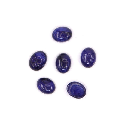 Natural Bangkok Blue Sapphire Calibrated Cabochon Ovals | 5x7mm & 6x8mm
