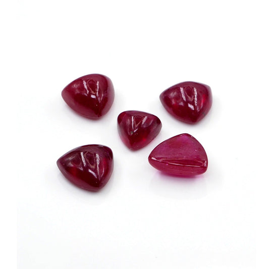 Natural Bangkok Ruby Calibrated Cabochon Trillions | 11mm