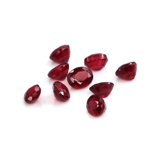 Natural Bangkok Ruby Calibrated Ovals | 3x4mm & 4x5mm