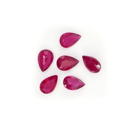 Natural Bangkok Ruby Calibrated Pears | 9x13mm & 10x15mm