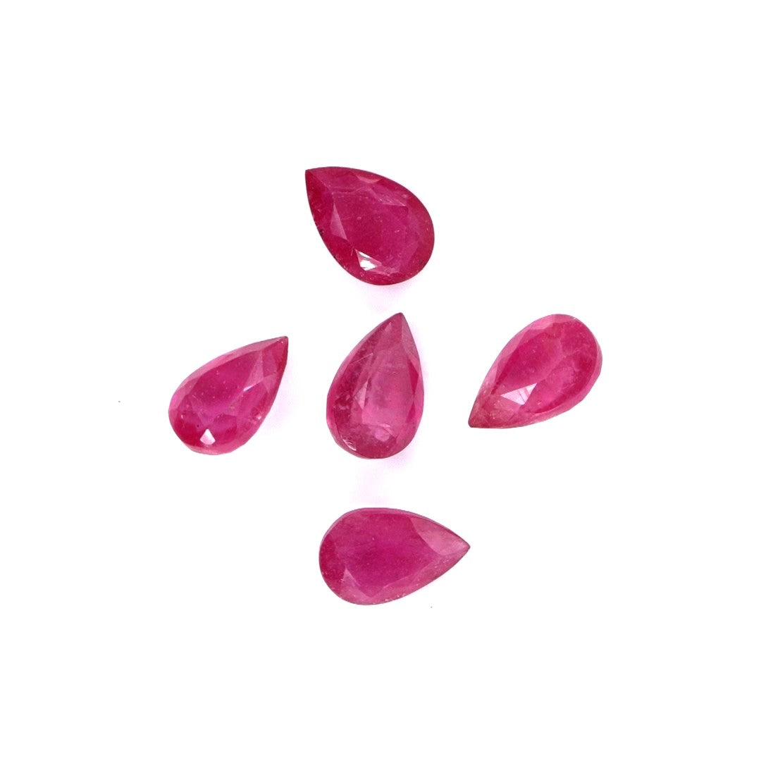 Natural Bangkok Ruby Calibrated Pears | 8x11mm & 9x12mm