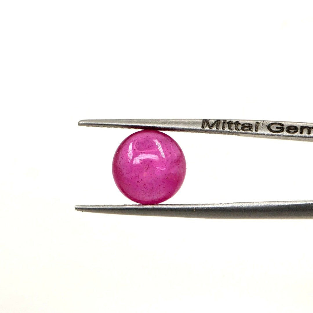 Natural Bangkok Ruby Calibrated Cabochon Rounds | 9mm & 10mm