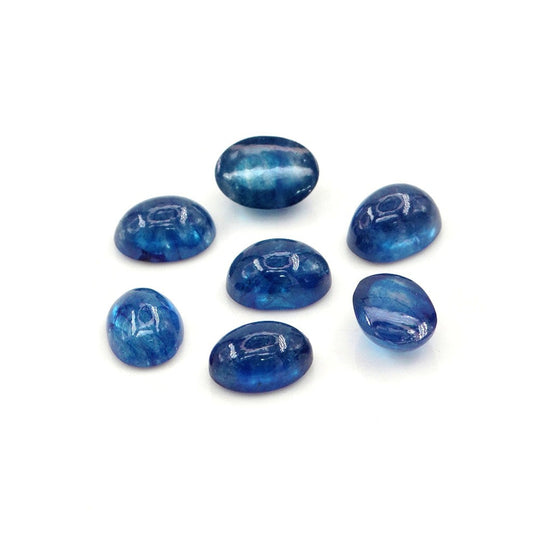 Natural Bangkok Blue Sapphire Calibrated Cabochon Ovals | 5x7mm & 6x8mm