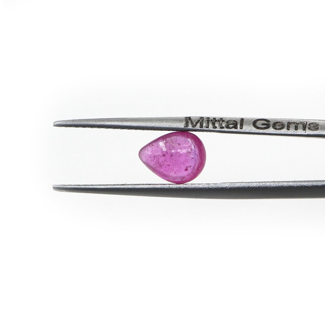 Natural Bangkok Ruby Calibrated Cabochon Pears | 5x7mm & 6x8mm