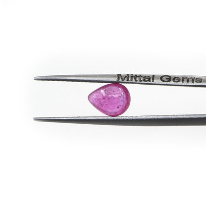 Natural Bangkok Ruby Calibrated Cabochon Pears | 5x7mm & 6x8mm