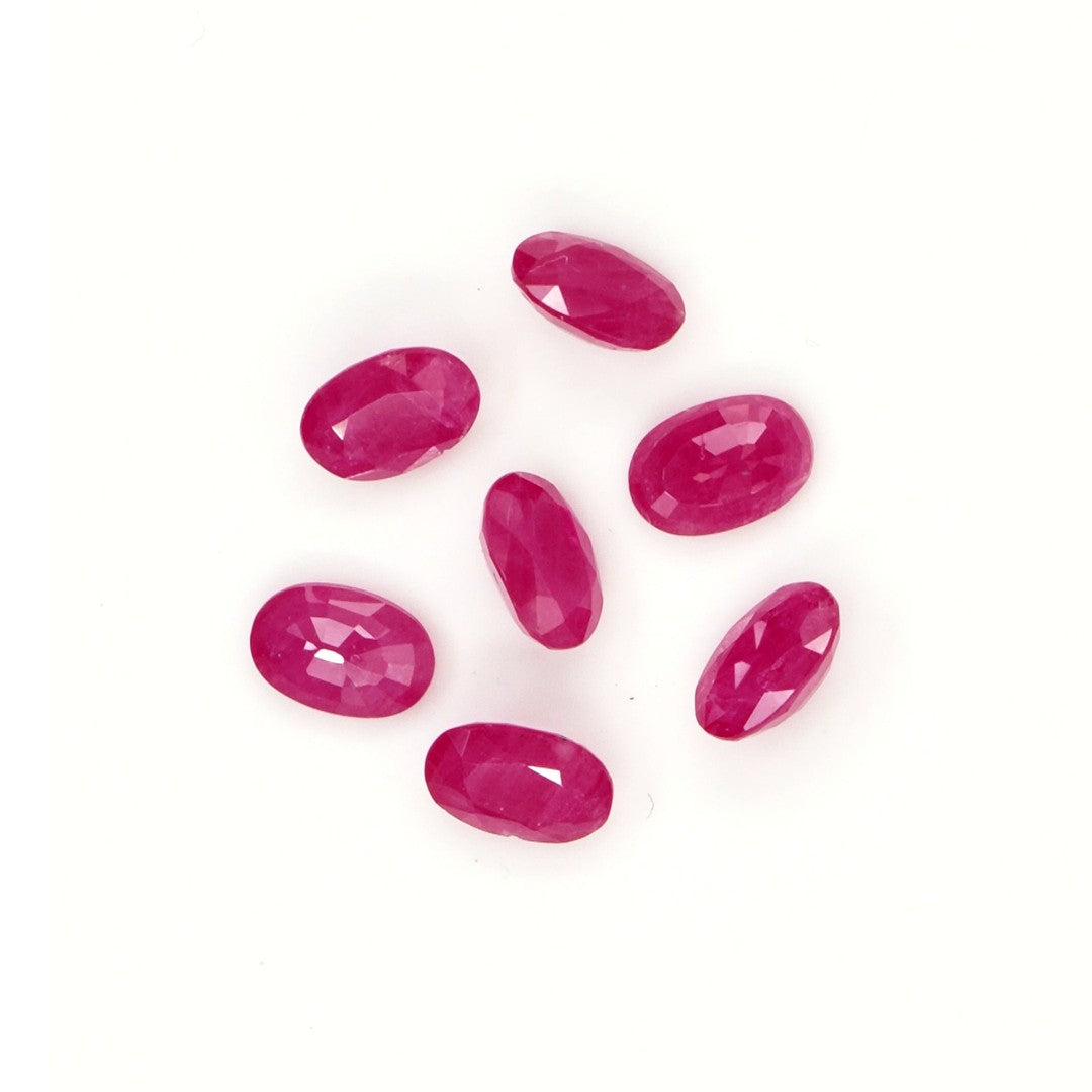 Natural Untreated Mozambique Ruby Calibrated Ovals | 3x5mm & 4x6mm
