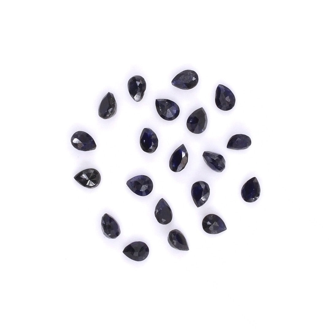 Natural Bangkok Blue Sapphire Calibrated Pears | 3x4mm & 4x5mm