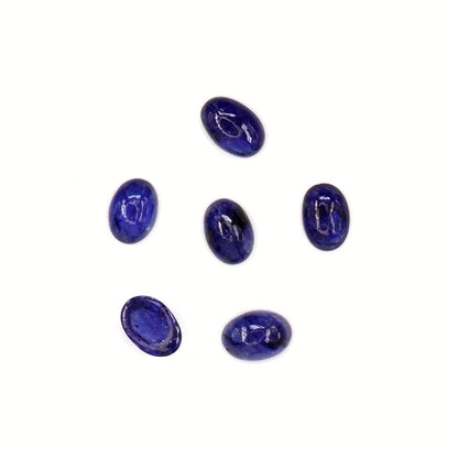 Natural Bangkok Blue Sapphire Calibrated Cabochon Ovals | 3x5mm & 4x6mm