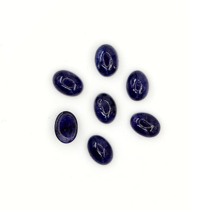 Natural Bangkok Blue Sapphire Calibrated Cabochon Ovals | 5x7mm & 6x8mm