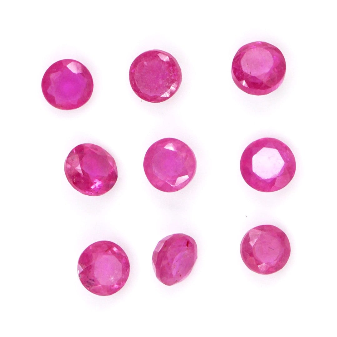 Natural Bangkok Ruby Calibrated Rounds | 3mm & 3.5mm