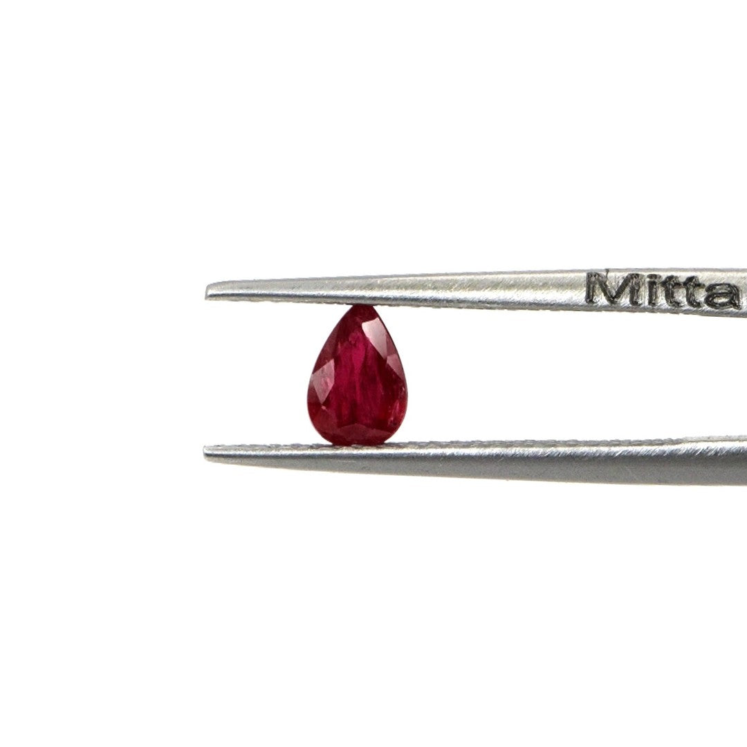 Natural Untreated Mozambique Ruby Calibrated Pears | 3x5mm & 4x6mm
