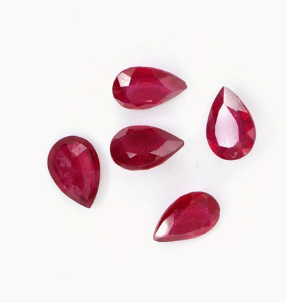 Natural Bangkok Ruby Calibrated Pears | 8x11mm & 9x12mm