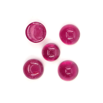 Natural Bangkok Ruby Calibrated Cabochon Rounds | 9mm & 10mm