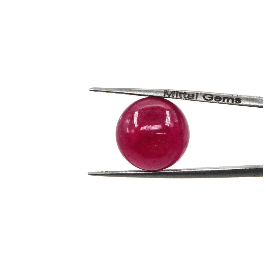 Natural Bangkok Ruby Calibrated Cabochon Rounds | 11mm & 12mm