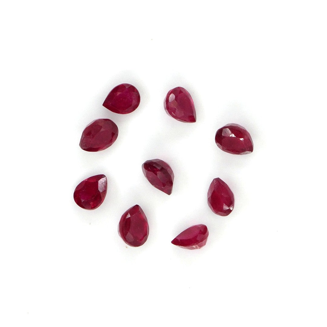 Natural Bangkok Ruby Calibrated Pears | 3x4mm & 4x5mm