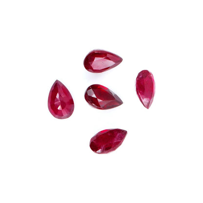 Natural Bangkok Ruby Calibrated Pears | 5x7mm & 6x8mm