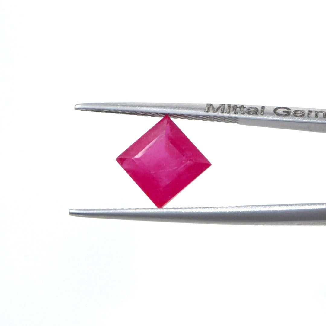 Natural Bangkok Ruby Calibrated Squares | 8mm & 9mm