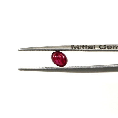 Natural Bangkok Ruby Calibrated Cabochon Ovals | 3x4mm & 4x5mm