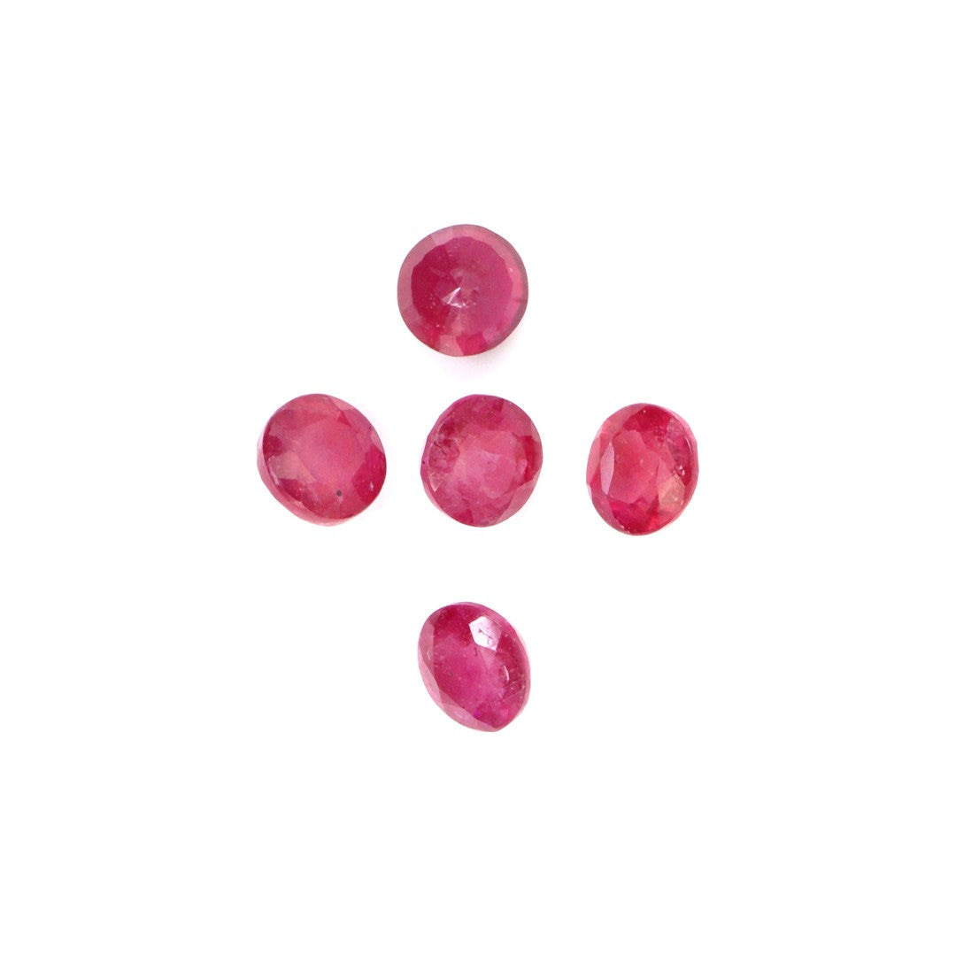 Natural Bangkok Ruby Calibrated Rounds | 5mm & 6mm