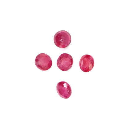 Natural Bangkok Ruby Calibrated Rounds | 5mm & 6mm