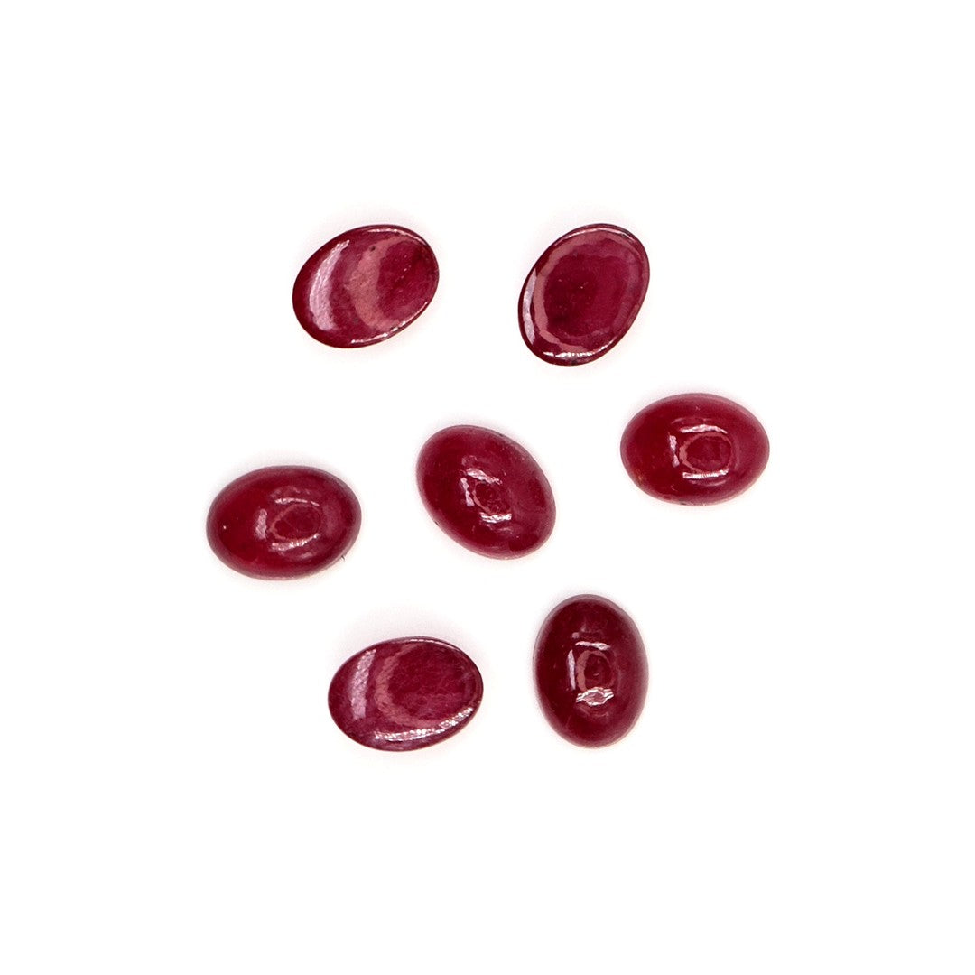 Natural Bangkok Ruby Calibrated Cabochon Ovals | 5x7mm & 6x8mm
