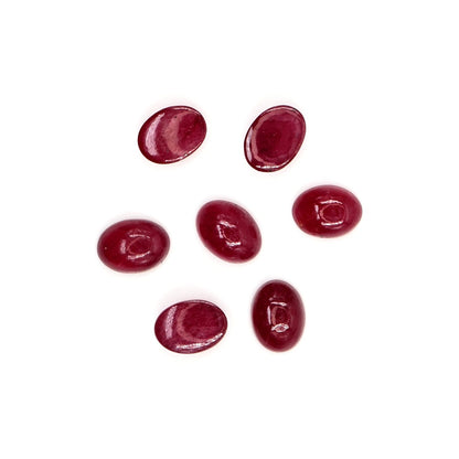 Natural Bangkok Ruby Calibrated Cabochon Ovals | 5x7mm & 6x8mm