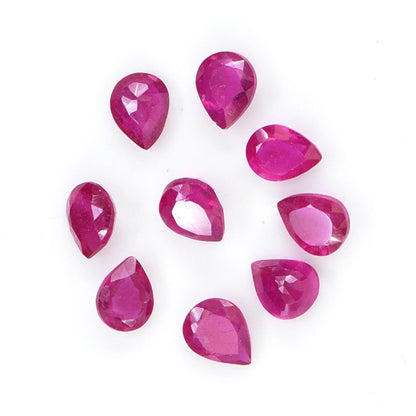 Natural Bangkok Ruby Calibrated Pears | 5x6mm & 6x7mm