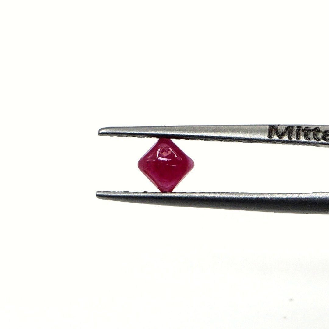 Natural Bangkok Ruby Calibrated Cabochon Squares | 5mm & 6mm