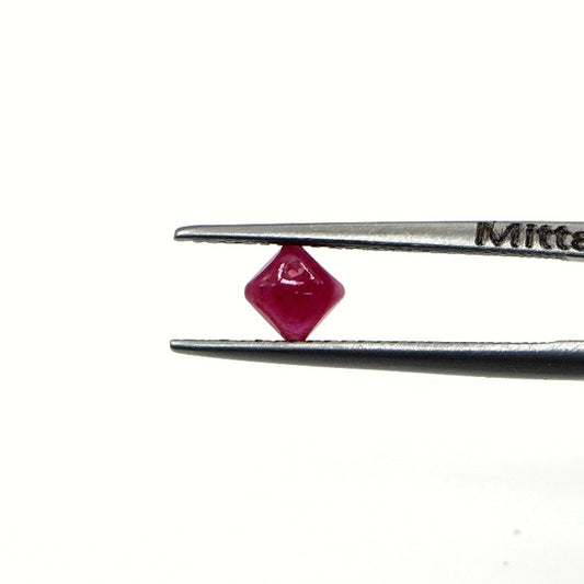 Natural Bangkok Ruby Calibrated Cabochon Squares | 5mm & 6mm