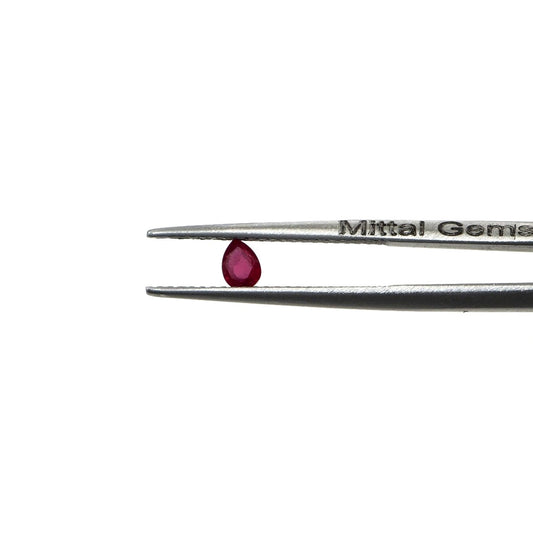 Natural Bangkok Ruby Calibrated Pears | 3x4mm & 4x5mm