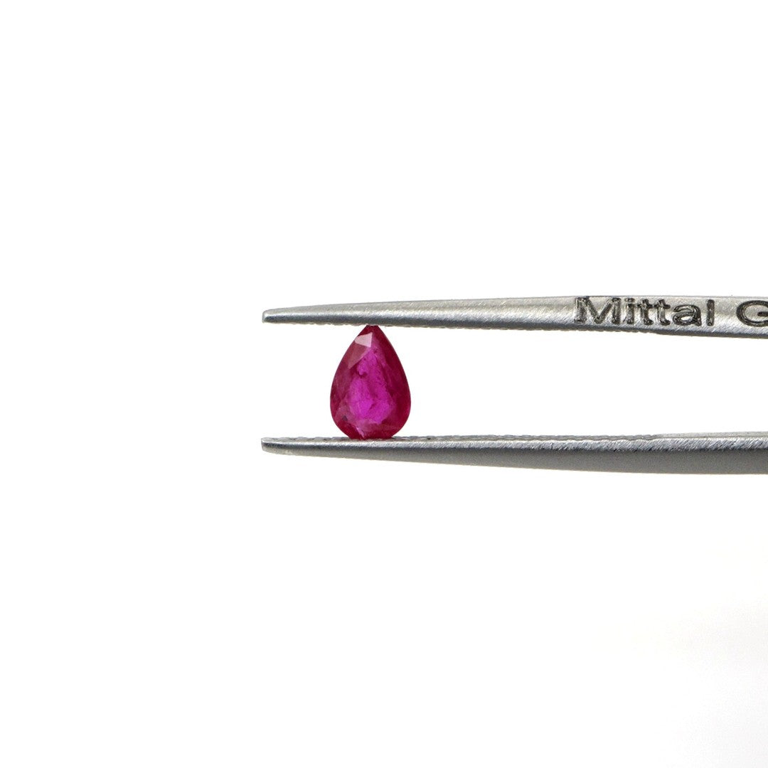 Natural Untreated Mozambique Ruby Calibrated Pears | 3x5mm & 4x6mm