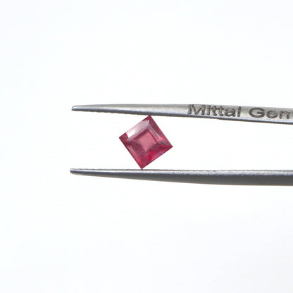 Natural Bangkok Ruby Calibrated Squares | 4mm & 5mm