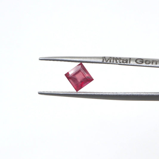 Natural Bangkok Ruby Calibrated Squares | 4mm & 5mm