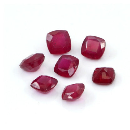 Natural Bangkok Ruby Calibrated Cushions | 6mm & 7mm