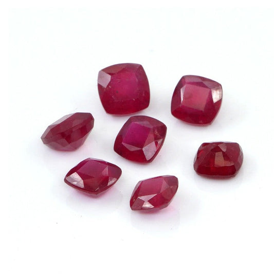 Natural Bangkok Ruby Calibrated Cushions | 6mm & 7mm
