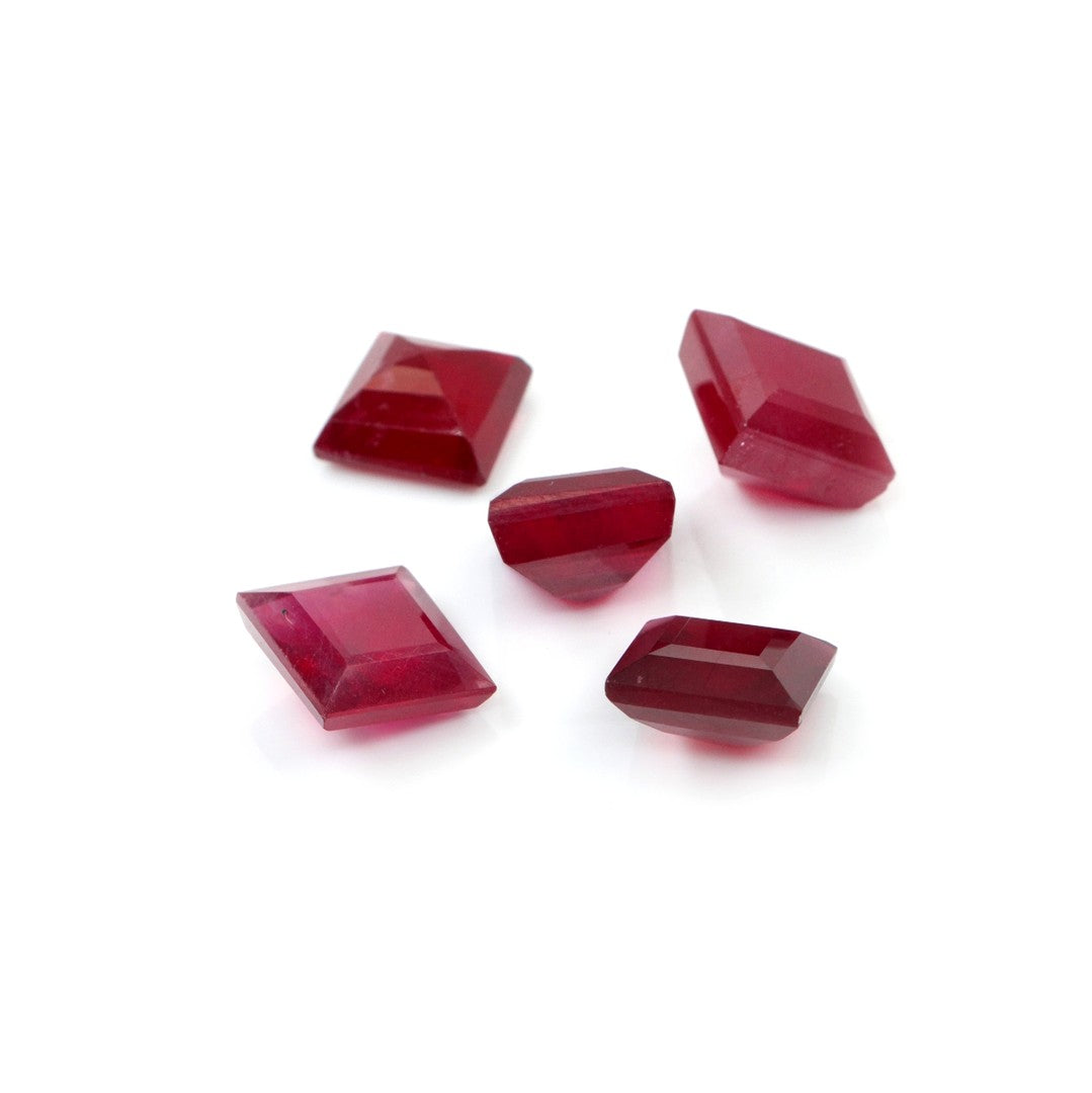 Natural Bangkok Ruby Calibrated Squares | 8mm & 9mm