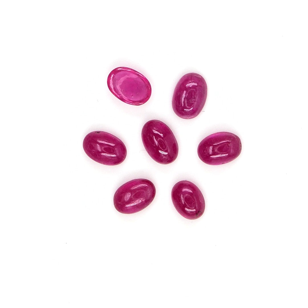 Natural Bangkok Ruby Calibrated Cabochon Ovals | 3x5mm & 4x6mm