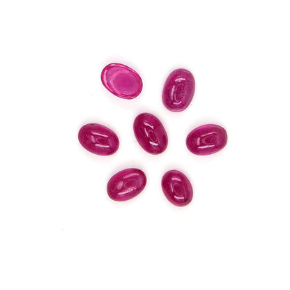 Natural Bangkok Ruby Calibrated Cabochon Ovals | 3x5mm & 4x6mm