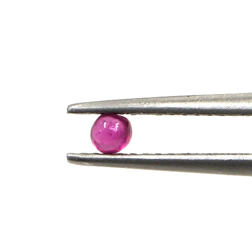 Natural Bangkok Ruby Calibrated Cabochon Rounds | 3mm & 3.5mm
