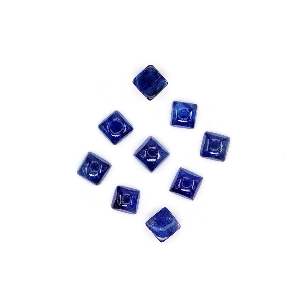 Natural Bangkok BS (H), Sq Calibrated Cabochon Squares | 5mm & 6mm