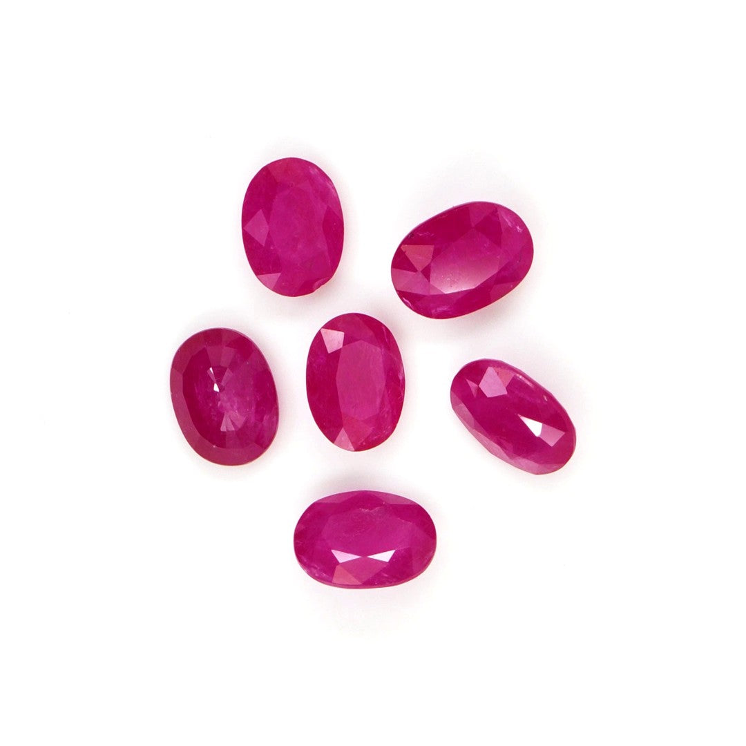 Natural Untreated Mozambique Ruby Calibrated Ovals | 5x8mm & 6x9mm